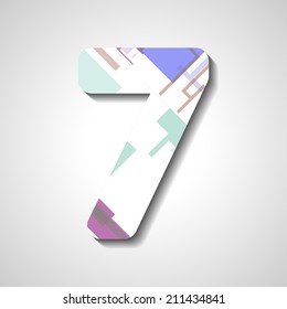 abstract  illustration, number collection - 7