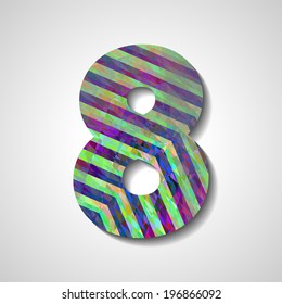 abstract  illustration, number collection - 8