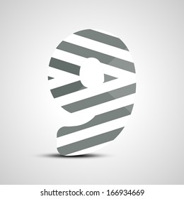 abstract  illustration, number collection - 9