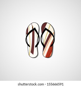 Abstract illustration on flip flops, template editable.