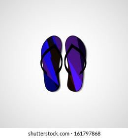 Abstract illustration on flip flops, template editable.