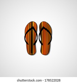 Abstract illustration on flip flops, template editable.