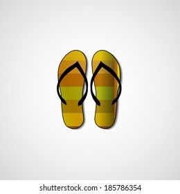 Abstract illustration on flip flops, template editable.