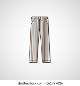 Abstract illustration on pants, template editable.