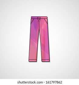 Abstract illustration on pants, template editable.