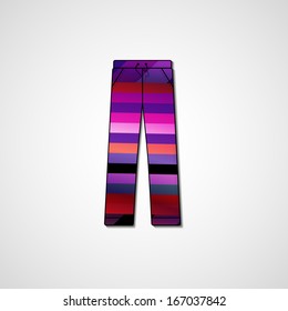 Abstract illustration on pants, template editable.