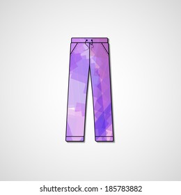 Abstract illustration on pants, template editable.