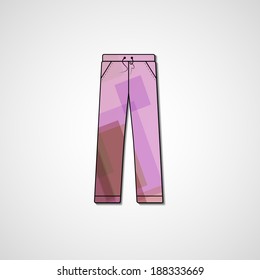 Abstract illustration on pants, template editable.