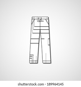 Abstract illustration on pants, template editable.