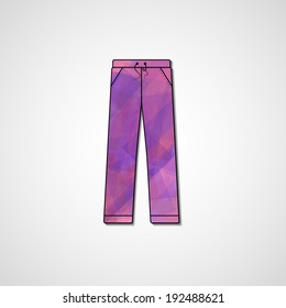 Abstract illustration on pants, template editable.