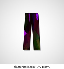 Abstract illustration on pants, template editable.