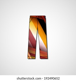 Abstract illustration on pants, template editable.