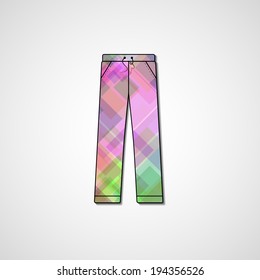 Abstract illustration on pants, template editable.