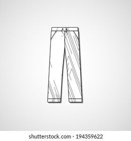Abstract illustration on pants, template editable.