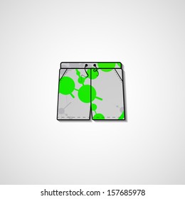 Abstract illustration on shorts, template editable.