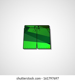 Abstract illustration on shorts, template editable.