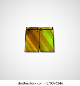 Abstract illustration on shorts, template editable.