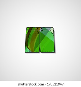 Abstract illustration on shorts, template editable.