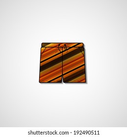 Abstract illustration on shorts, template editable.