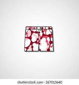 Abstract illustration on shorts template editable.