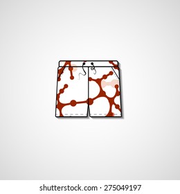 Abstract illustration on shorts, template editable.