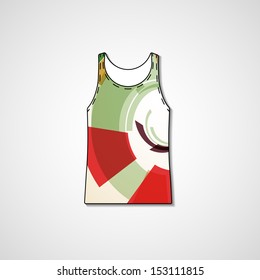 Abstract illustration on singlet, template editable.