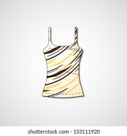 Abstract illustration on singlet, template editable.