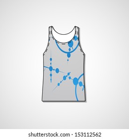 Abstract illustration on singlet, template editable.