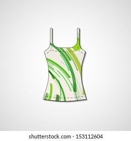 Abstract illustration on singlet, template editable.