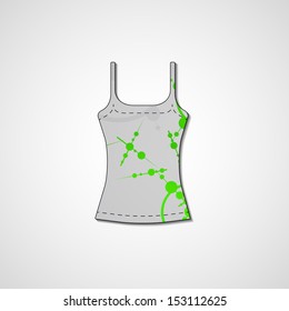 Abstract illustration on singlet, template editable.