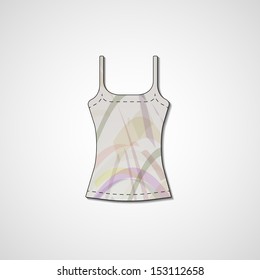 Abstract illustration on singlet, template editable.