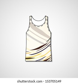 Abstract illustration on singlet, template editable.