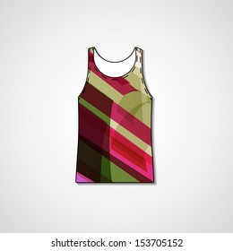 Abstract illustration on singlet, template editable.