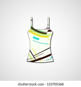 Abstract illustration on singlet, template editable.