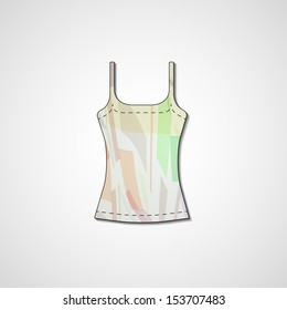 Abstract illustration on singlet, template editable.