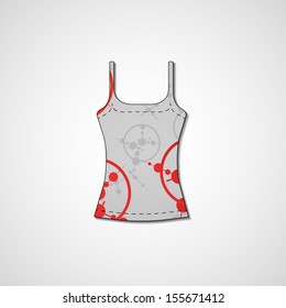 Abstract illustration on singlet, template editable.