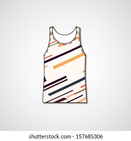 Abstract illustration on singlet, template editable.