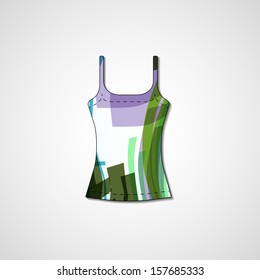 Abstract illustration on singlet, template editable.