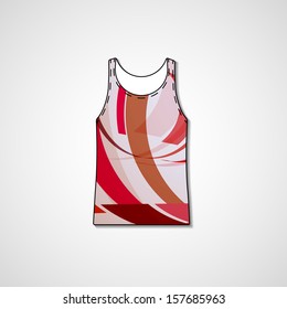 Abstract illustration on singlet, template editable.