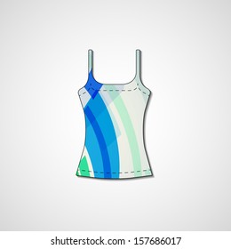 Abstract illustration on singlet, template editable.