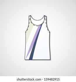 Abstract illustration on singlet, template editable.