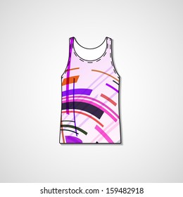 Abstract illustration on singlet, template editable.