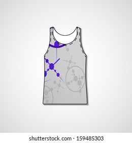 Abstract illustration on singlet, template editable.