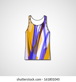Abstract illustration on singlet, template editable.