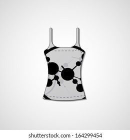 Abstract illustration on singlet, template editable.
