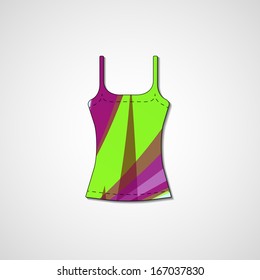 Abstract illustration on singlet, template editable.
