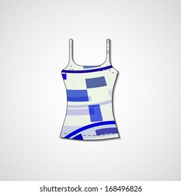 Abstract illustration on singlet, template editable.