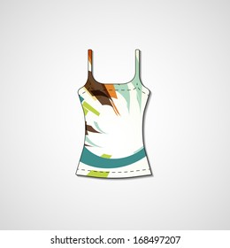 Abstract illustration on singlet, template editable.