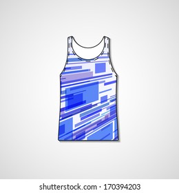 Abstract illustration on singlet, template editable.