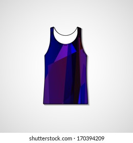 Abstract illustration on singlet, template editable.